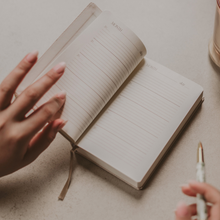 Load image into Gallery viewer, Tan One Line A Day Fabric Journal - Stationery Gifts