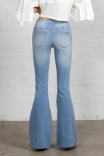 Load image into Gallery viewer, MID-RISE BANDED WIDER FLARE JEANS
