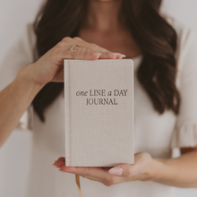 Load image into Gallery viewer, Tan One Line A Day Fabric Journal - Stationery Gifts