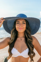 Load image into Gallery viewer, Scallop Edge Bow Accent Sunhat