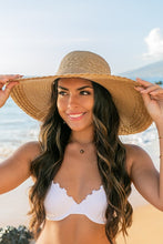Load image into Gallery viewer, Scallop Edge Bow Accent Sunhat