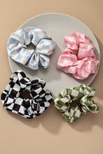 Load image into Gallery viewer, Check Pattern Soft Satin Hair Scrunchies