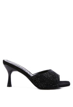Load image into Gallery viewer, Imprint Diamante Stud Slip On Sandals