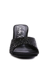 Load image into Gallery viewer, Imprint Diamante Stud Slip On Sandals