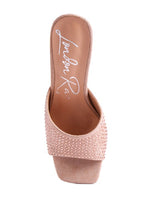 Load image into Gallery viewer, Imprint Diamante Stud Slip On Sandals