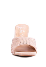Load image into Gallery viewer, Imprint Diamante Stud Slip On Sandals