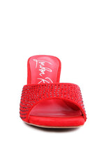 Load image into Gallery viewer, Imprint Diamante Stud Slip On Sandals