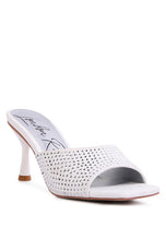 Load image into Gallery viewer, Imprint Diamante Stud Slip On Sandals