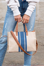 Load image into Gallery viewer, Canvas Stripe Tote