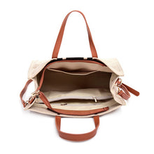 Load image into Gallery viewer, Canvas Stripe Tote