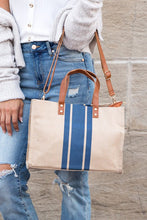Load image into Gallery viewer, Canvas Stripe Tote
