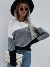 Load image into Gallery viewer, Women's Long Sleeve Round Neck Sweater
