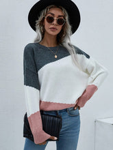 Load image into Gallery viewer, Women's Long Sleeve Round Neck Sweater