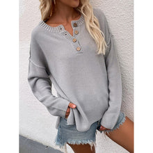 Load image into Gallery viewer, Women Long Sleeve Loose Fit Sweater