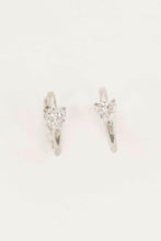 Load image into Gallery viewer, Heart Stone Hoops