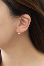 Load image into Gallery viewer, Heart Stone Hoops