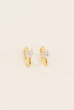 Load image into Gallery viewer, Heart Stone Hoops