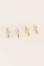 Load image into Gallery viewer, Heart Stone Hoops