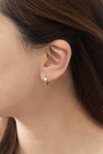 Load image into Gallery viewer, Heart Stone Hoops