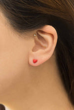Load image into Gallery viewer, Mini Heart Stud Earrings