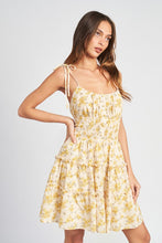 Load image into Gallery viewer, Spaghetti Strap Mini Dress with Smocked Waist