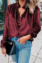Load image into Gallery viewer, Cherish Elegance Velvet Blouse