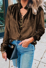 Load image into Gallery viewer, Cherish Elegance Velvet Blouse