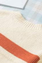 Load image into Gallery viewer, Striped Color Block Drop Shoulder Knit Sweater