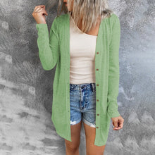 Load image into Gallery viewer, Women Solid Color Open-Front Buttons Cardigan