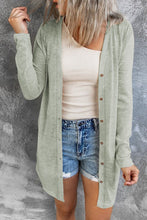 Load image into Gallery viewer, Women Solid Color Open-Front Buttons Cardigan