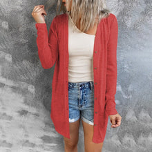 Load image into Gallery viewer, Women Solid Color Open-Front Buttons Cardigan