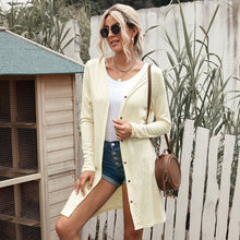 Load image into Gallery viewer, Women Solid Color Open-Front Buttons Cardigan