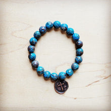 Load image into Gallery viewer, Blue Chrysocolla Stretch Bracelet w/ Coin