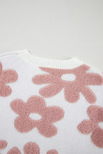 Load image into Gallery viewer, Women Flower Drop Shoulder Loose Sweater