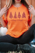 Load image into Gallery viewer, Merry & Bright Christmas Trees Graphic Tee