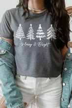 Load image into Gallery viewer, Merry & Bright Christmas Trees Graphic Tee