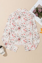 Load image into Gallery viewer, Floral Long Sleeve High Neck Sheath Mesh Shirt