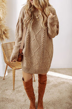 Load image into Gallery viewer, Women Knit Drop Shoulder Loose Fit Sweater Dress