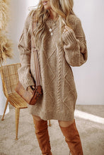 Load image into Gallery viewer, Women Knit Drop Shoulder Loose Fit Sweater Dress