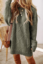 Load image into Gallery viewer, Women Knit Drop Shoulder Loose Fit Sweater Dress