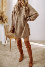 Load image into Gallery viewer, Women Knit Drop Shoulder Loose Fit Sweater Dress