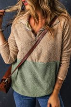 Load image into Gallery viewer, Melissa Two Tones Color Block Half Zip Fleece Sweatshirt