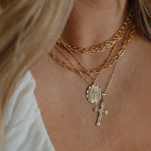 Load image into Gallery viewer, Faith Religious Cross Necklace Gold Filled Sterling Silver