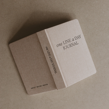 Load image into Gallery viewer, Tan One Line A Day Fabric Journal - Stationery Gifts