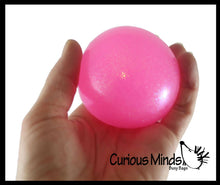 Load image into Gallery viewer, 1 Big 2.5" Glitter Stress Ball - Amazing Sticky Glob Balls -
