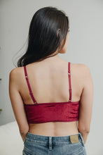 Load image into Gallery viewer, Velvet and Lace Half Cami