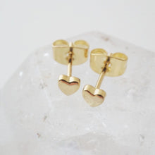 Load image into Gallery viewer, Mini Heart Stud Earrings