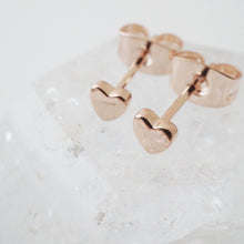 Load image into Gallery viewer, Mini Heart Stud Earrings
