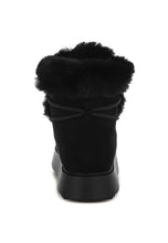 Load image into Gallery viewer, Bunting Faux Fur Collar Flatform Boots