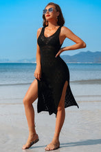 Load image into Gallery viewer, Side Split Crochet Coverup Long Beach Dress